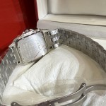 Cartier Classic Silver Diamond Watch 27mm